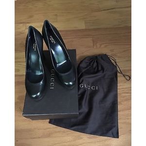 Gucci Napa Charlotte Platform Heel Black
